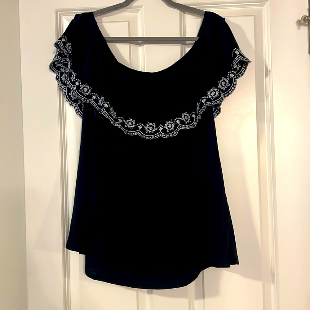 Navy summer off shoulder top